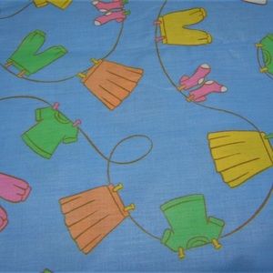 Cotton fabric juvenile print yardage